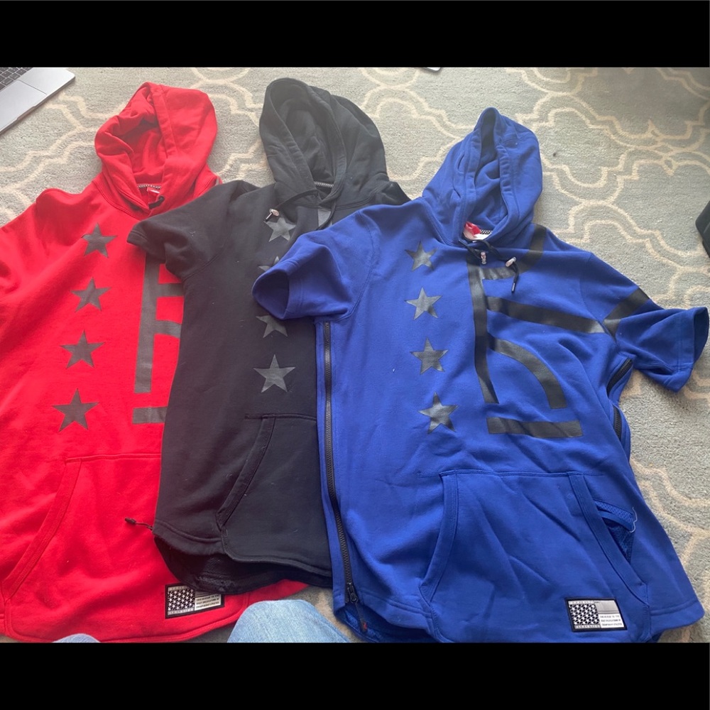 Lot of 3 Nike Air Pivot Men's Short Sleeve Hoodies